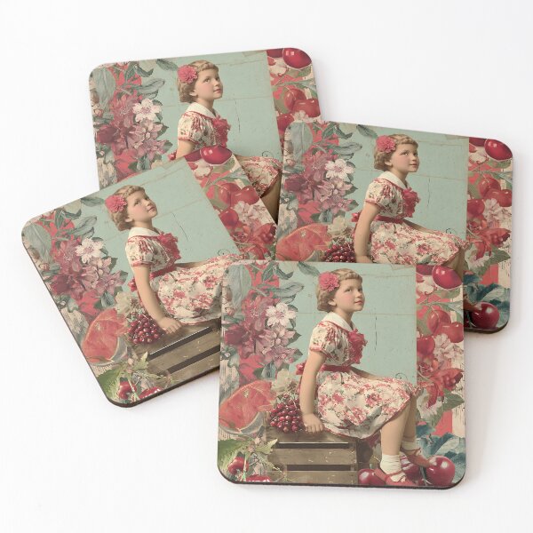 Item preview, Whimsical Cherry Girl Collage designed and sold by bapupa.