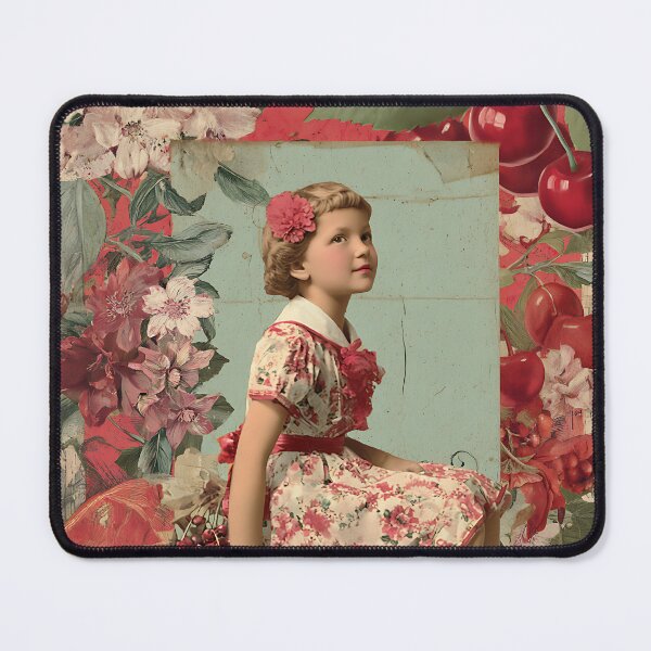 Item preview, Whimsical Cherry Girl Collage designed and sold by bapupa.