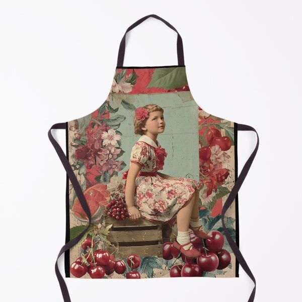 Item preview, Whimsical Cherry Girl Collage designed and sold by bapupa.