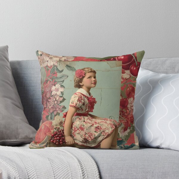 Item preview, Whimsical Cherry Girl Collage designed and sold by bapupa.