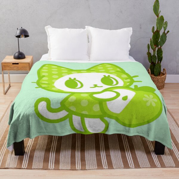 Item preview, cat apple green kawaii deco gyaru designed and sold by forestgrump.