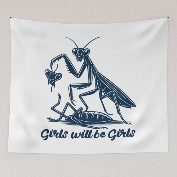 Item preview, Girl Will Be Girls Praying Mantis designed and sold by Tae-bois.