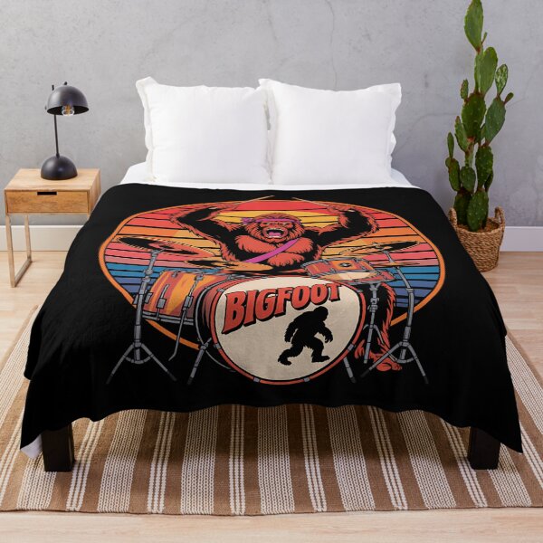 Item preview, Bigfoot Drummer Funny Sasquatch Playing Drums designed and sold by DoorwayThreads.