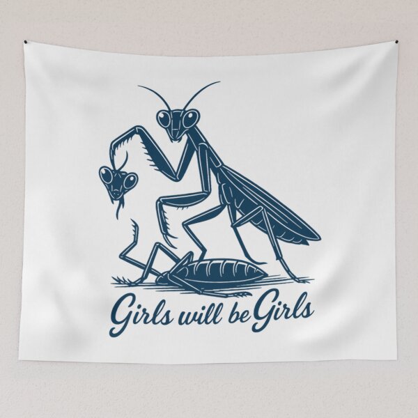 Item preview, Girl Will Be Girls Praying Mantis designed and sold by Tae-bois.