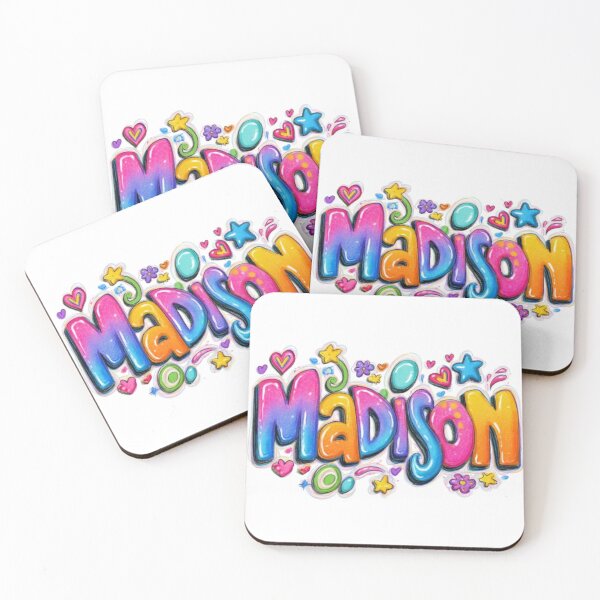 Item preview, Madison – Colorful 3D Lettering Design designed and sold by AlexLineArt.