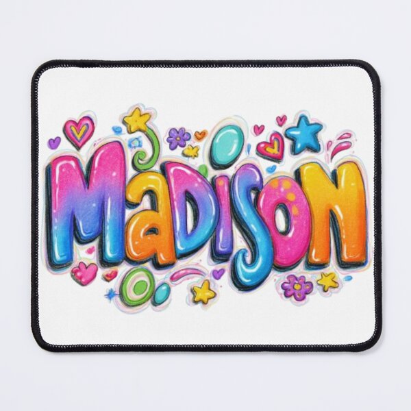 Item preview, Madison – Colorful 3D Lettering Design designed and sold by AlexLineArt.