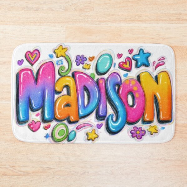 Item preview, Madison – Colorful 3D Lettering Design designed and sold by AlexLineArt.