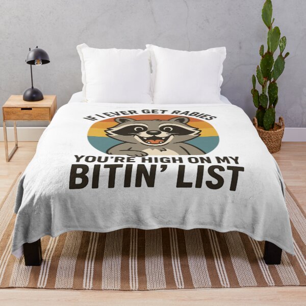 Item preview, If I Ever Get Rabies You’re High On My Bitin’ List – Funny Raccoon Retro Vintage designed and sold by uma-maryan.