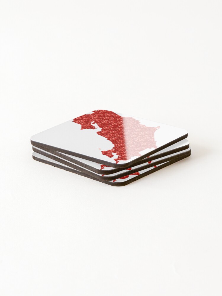 Thumbnail 4 of 5, Coasters (Set of 4), Red Rhinestone Costa Rica designed and sold by TheIconSmith.