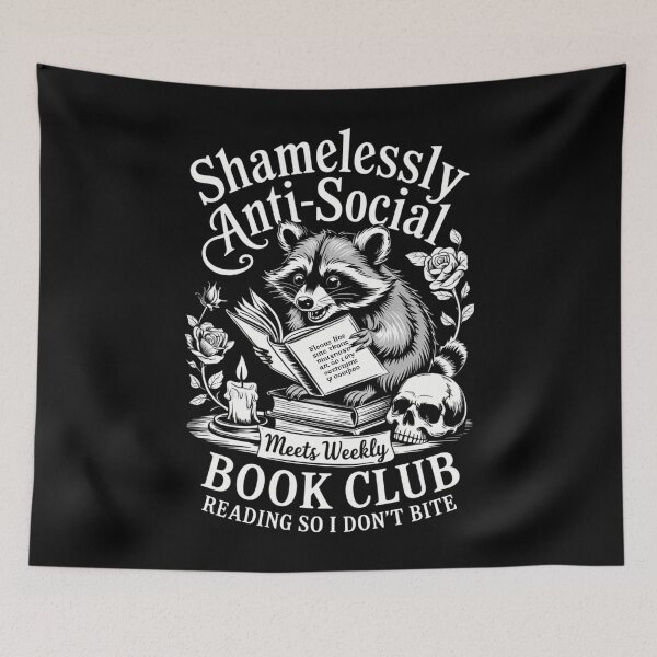 Item preview, Book Lover Reading Bookish Anti-Social designed and sold by DoorwayThreads.