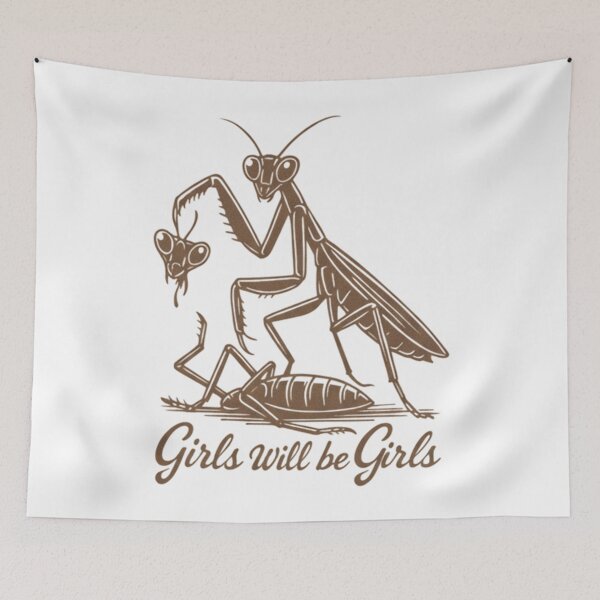 Item preview, Girl Will Be Girls Praying Mantis designed and sold by Tae-bois.