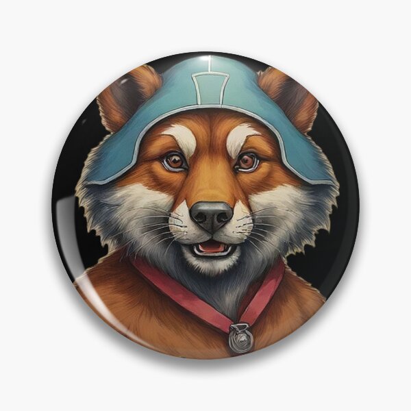 Item preview, Big Bad Wolf with Medal and Helmet designed and sold by AnGodeSign.