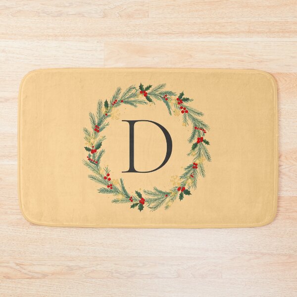 Item preview, Christmas Monogram Letter D Ornament Wreath – Holiday Initial Gift 2025 designed and sold by Punnyverse.