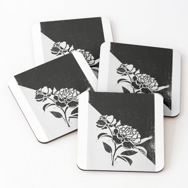 Item preview, Wild Blooms! Hand carved linocut block print designed and sold by Your Therapist's Art.