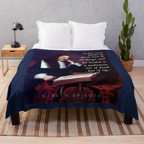 Item preview, Baruch Spinoza quote: “A free man thinks of death least of all things; and his wisdom is a meditation not of death but of life.” designed and sold by artbleed.