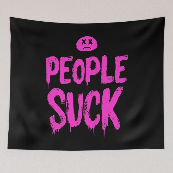 Item preview, Graffiti Style People Suck Typography designed and sold by FriskySloths.