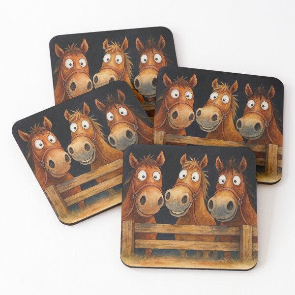 Item preview, Cute Horses ' We’re Ready! ' Designs BY SHiRLeY MacARTHuR designed and sold by Shirley MacArthur Art.