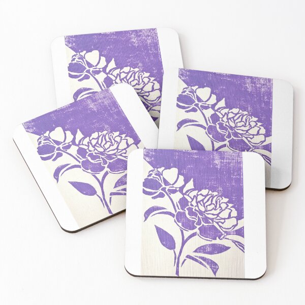 Item preview, Wild Blooms! Hand carved linocut block print designed and sold by Your Therapist's Art.