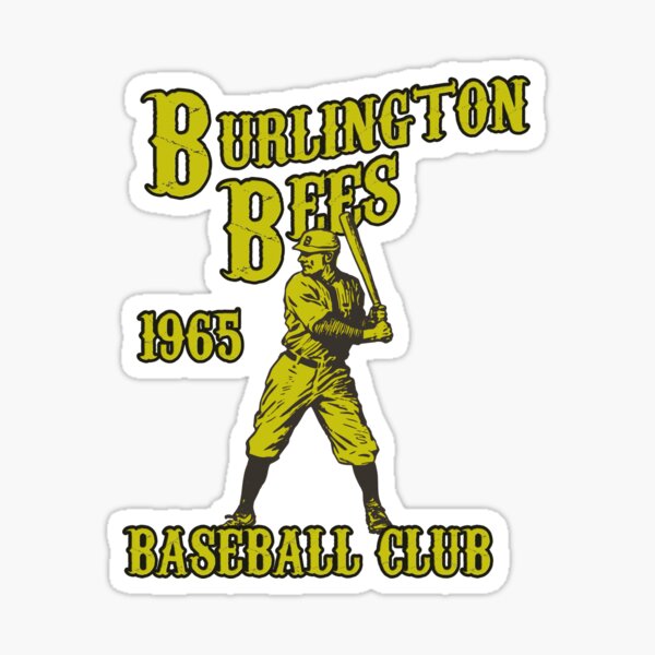 BURLINGTON BEES VINTAGE BASEBALL CLUB DEFUNCT Sticker