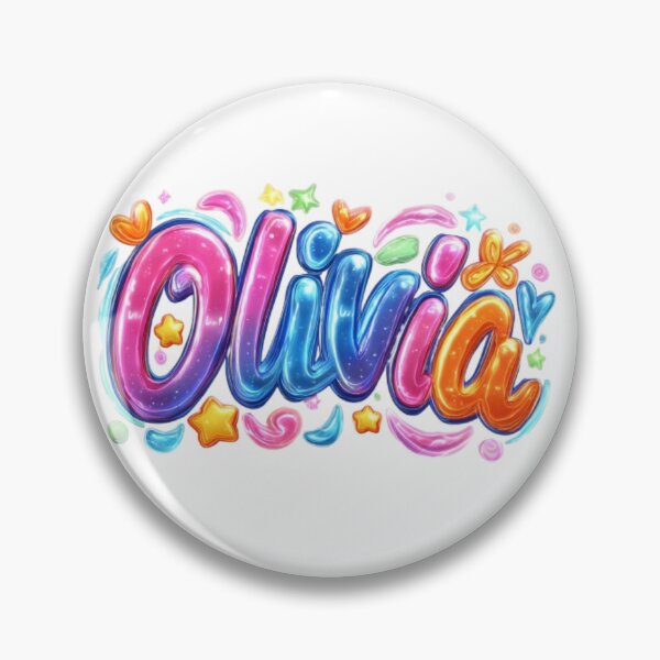 Item preview, Olivia – Colorful 3D Lettering Design designed and sold by AlexLineArt.