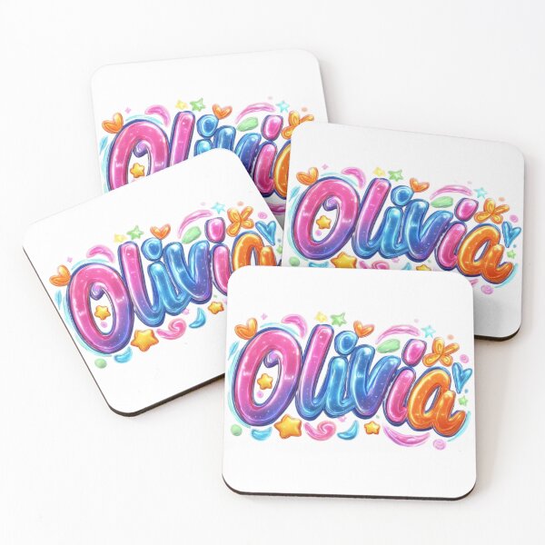 Item preview, Olivia – Colorful 3D Lettering Design designed and sold by AlexLineArt.