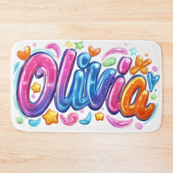 Item preview, Olivia – Colorful 3D Lettering Design designed and sold by AlexLineArt.
