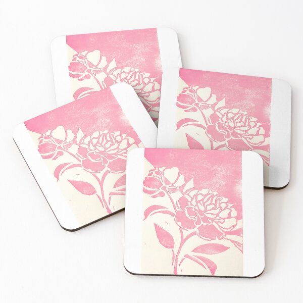 Item preview, Wild Blooms! Hand carved linocut block print designed and sold by Your Therapist's Art.