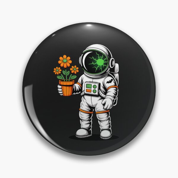 Item preview, Halloween Flowers Astronaut  – Spooky Pumpkin Flower Pot Space Design designed and sold by ColorSplash123.