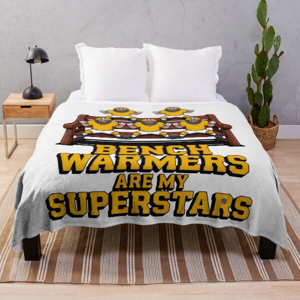 Item preview, Fantasy Football Humor with Team in Yellow Jerseys and Bench Scene designed and sold by SplashTastic.