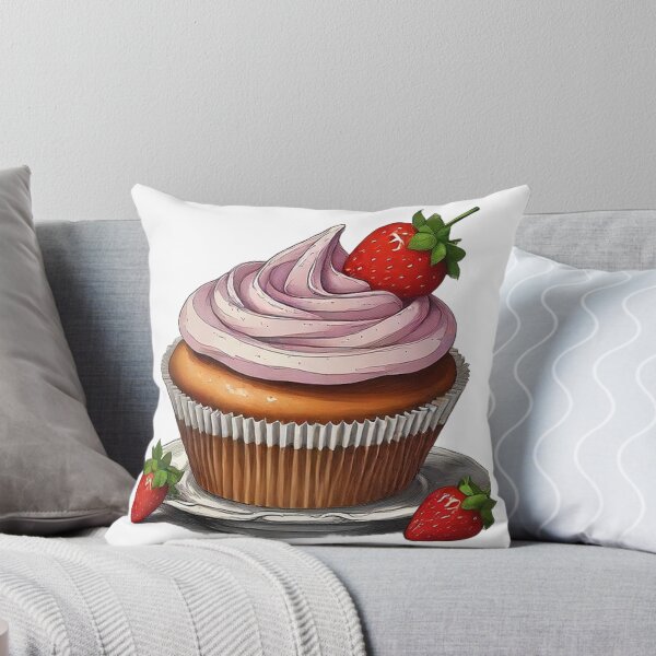 Item preview, Strawberry Cupcake with Pink Frosting designed and sold by AnGodeSign.