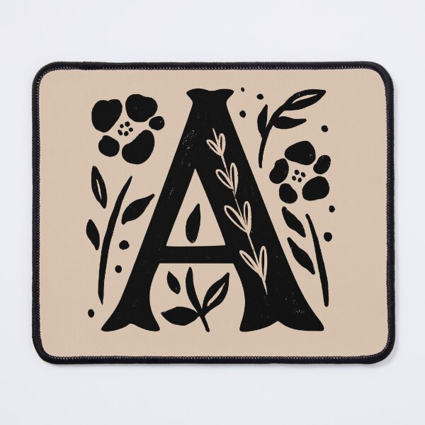 Item preview, Folk Art Letter A, Folklore Monogram A, Vintage Alphabet A designed and sold by Lillian C Art.