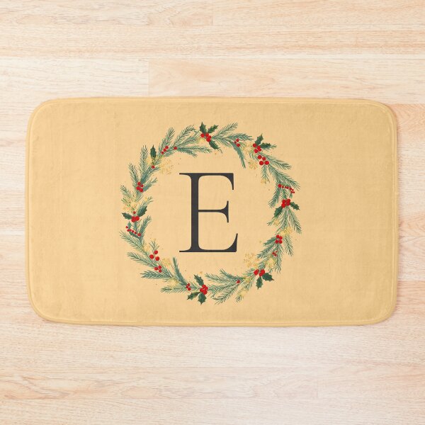 Item preview, Christmas Monogram Letter E Ornament Wreath – Holiday Initial Gift 2025 designed and sold by Punnyverse.