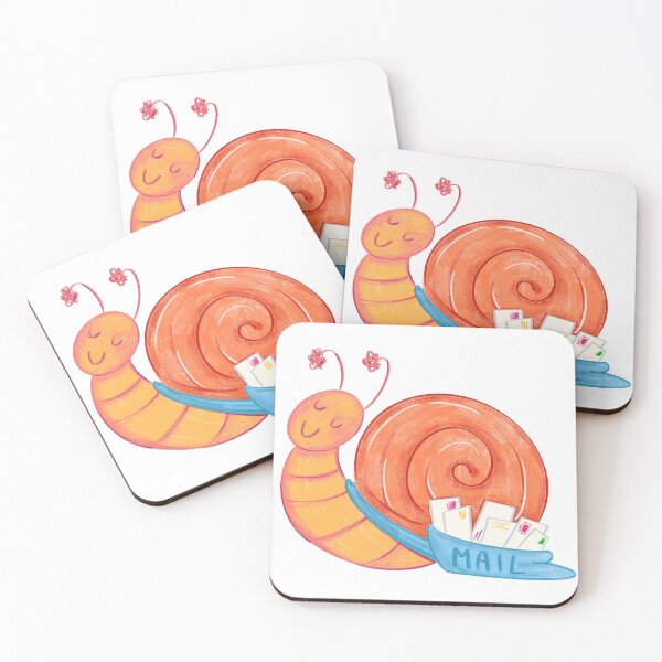 Item preview, Cute snail mail digital illustration for pen pals designed and sold by Halcart.