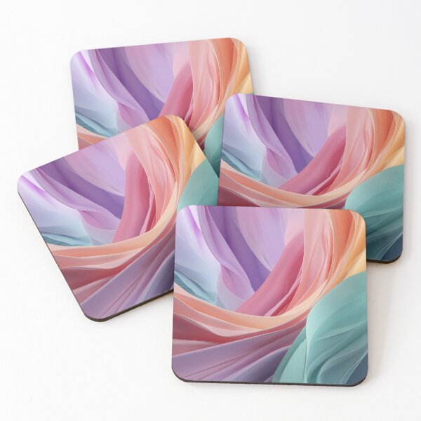 Item preview, Abstract Pastel Fabric Waves designed and sold by Jirka Svetlik, Studio Illuvision.
