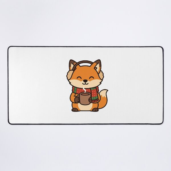 Item preview, Cozy Fsox with Scarf and Cocoa – Cute Winter Christmas Design designed and sold by Confuzz1ed.