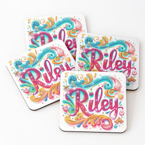 Item preview, Riley – Vibrant 3D Name Lettering Design designed and sold by AlexLineArt.