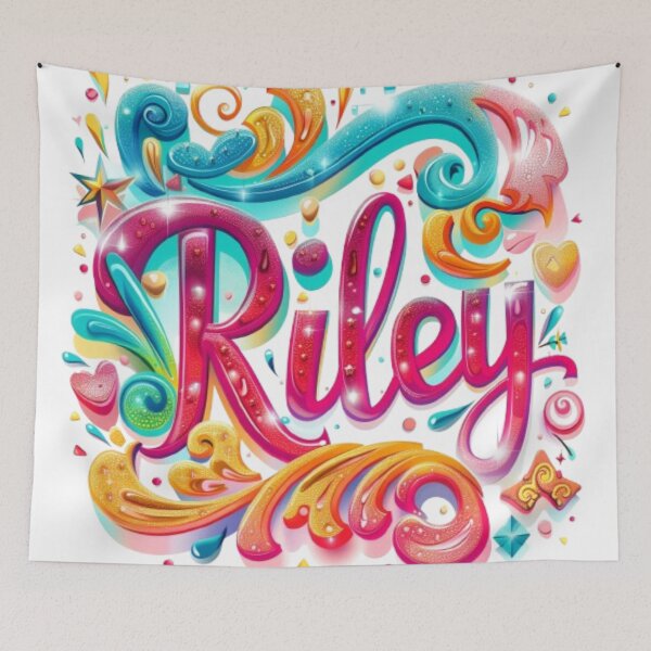 Item preview, Riley – Vibrant 3D Name Lettering Design designed and sold by AlexLineArt.