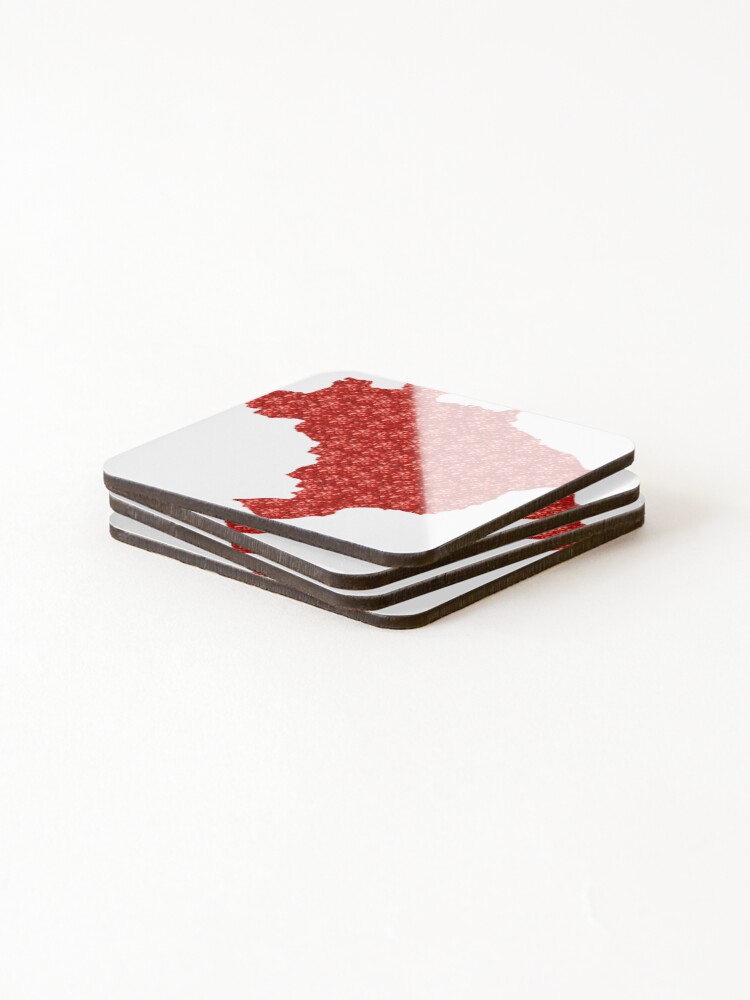 Thumbnail 4 of 5, Coasters (Set of 4), Red Rhinestone Brazil designed and sold by TheIconSmith.