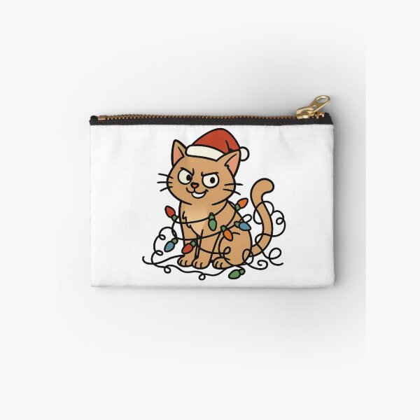 Item preview, Mischievous Cat Tangled in Lights – Funny Christmas Animal designed and sold by Confuzz1ed.