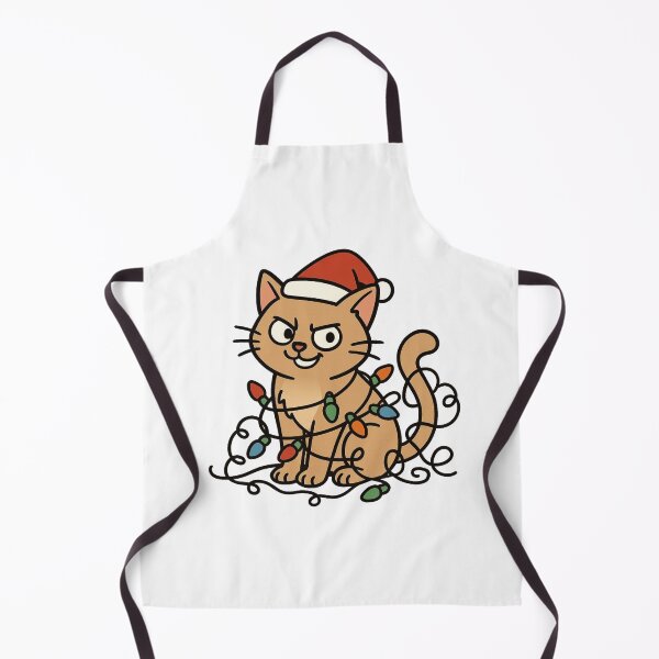 Item preview, Mischievous Cat Tangled in Lights – Funny Christmas Animal designed and sold by Confuzz1ed.