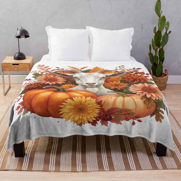 Item preview, Autumn Harvest Goat & Pumpkins designed and sold by SpazticGoat.