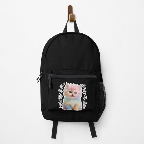 Item preview, Fluffy Rainbow Kitten – Cute Pastel Kawaii Cat Illustration designed and sold by Tiatooty.