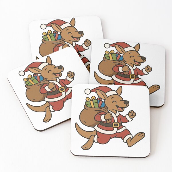 Item preview, Santa Kangaroo Carrying Sack of Gifts – Festive Holiday Animal designed and sold by Confuzz1ed.