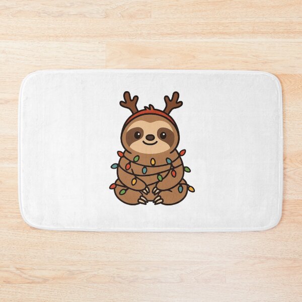 Item preview, Sloth with Reindeer Antlers and Lights – Funny Christmas Animal designed and sold by Confuzz1ed.