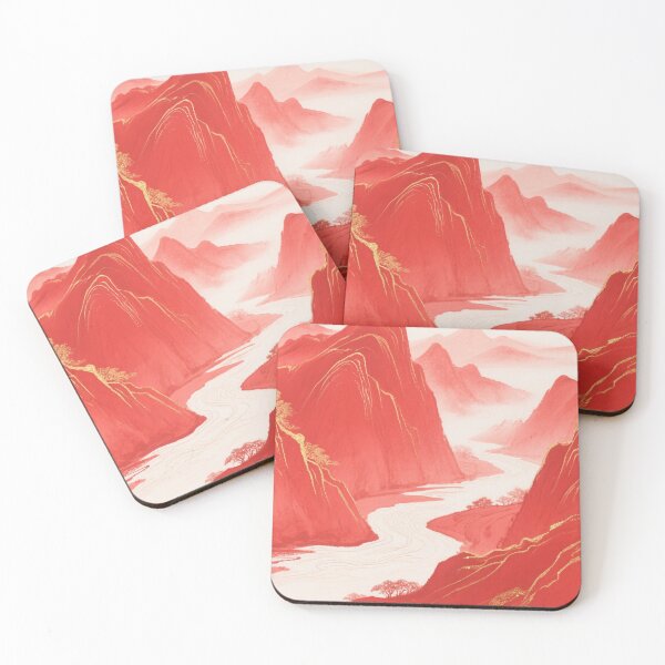 Item preview, Crimson River Passage Through Golden Peaks designed and sold by zzz888.
