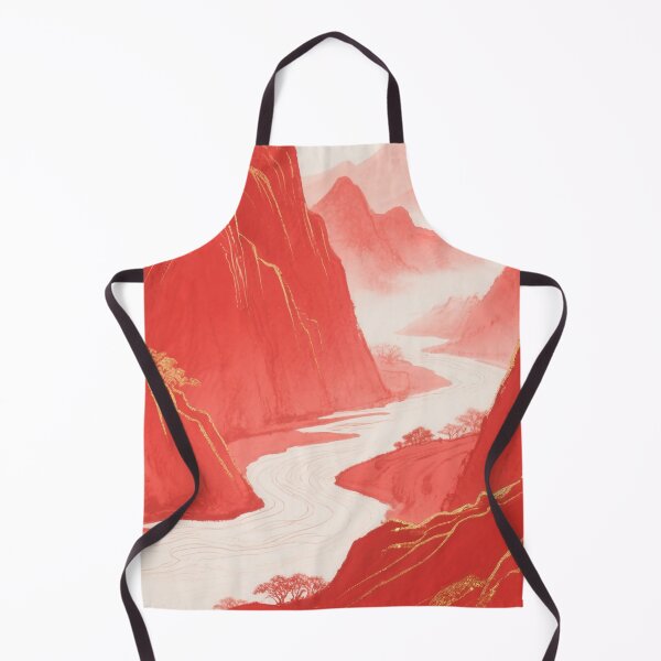 Item preview, Crimson River Passage Through Golden Peaks designed and sold by zzz888.