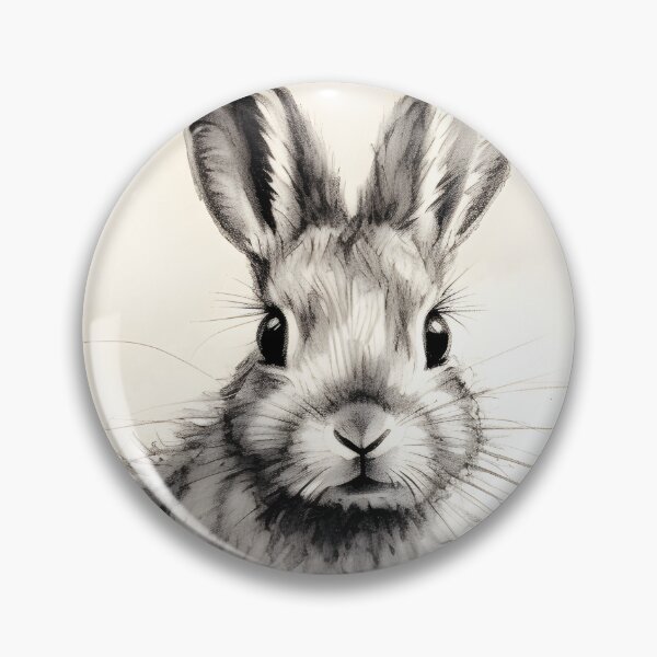 Item preview, Vintage Rabbit Drawing, Antique Rabbit Sketch, Antique Bunny Print, Vintage Rabbit Painting, Black & White Drawing, Nursery Decor designed and sold by SavageVision.