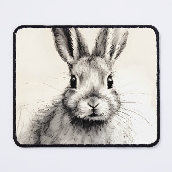 Item preview, Vintage Rabbit Drawing, Antique Rabbit Sketch, Antique Bunny Print, Vintage Rabbit Painting, Black & White Drawing, Nursery Decor designed and sold by SavageVision.