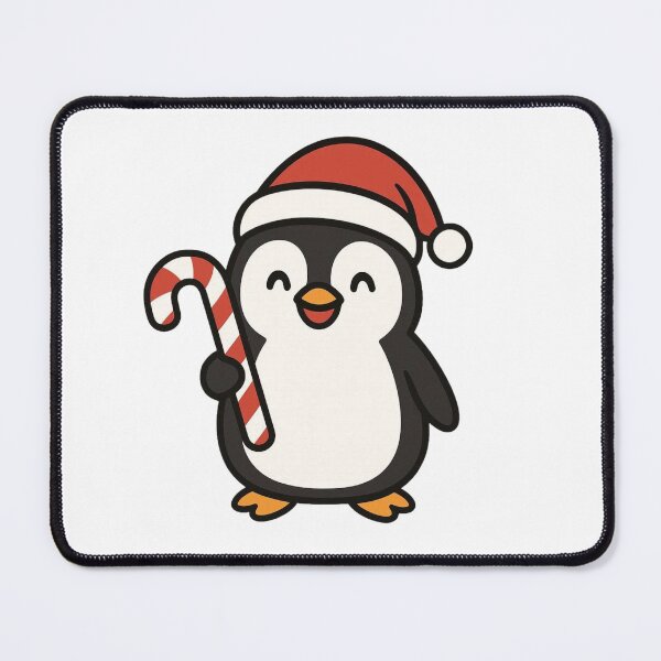 Item preview, Festive Penguin with Candy Cane – Cute Christmas Animal designed and sold by Confuzz1ed.