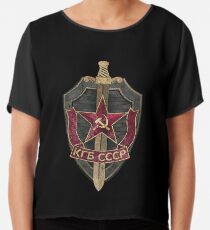 KGB Vintage Emblem 01 Chiffon Top